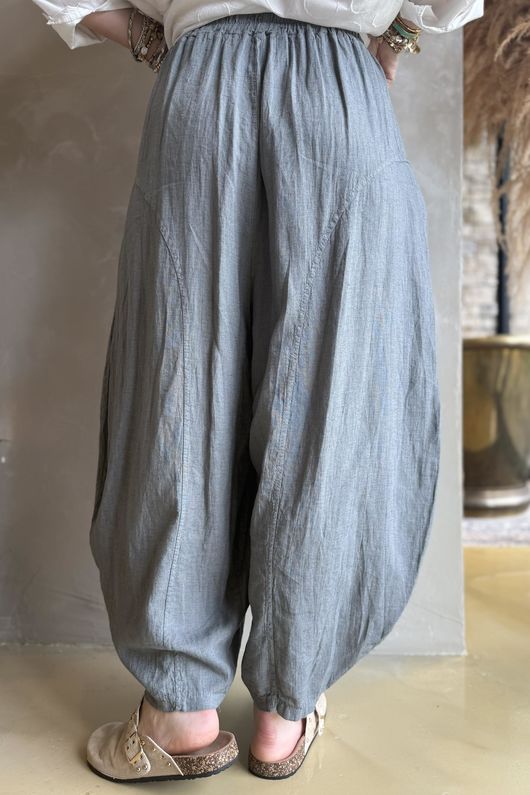 Noa Linen Blend Sia Barrel Trouser Slate /16 **